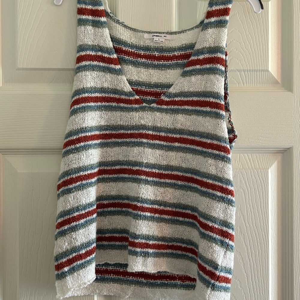 O'Neill White and Red Tank Top Classic Style